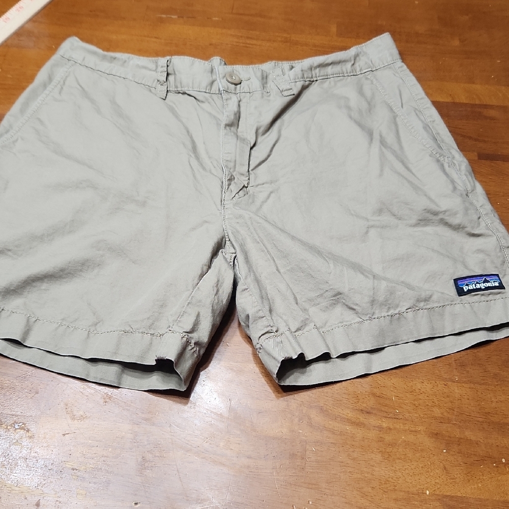 Patagonia Tan Flat Front Shorts Lightweight Casual